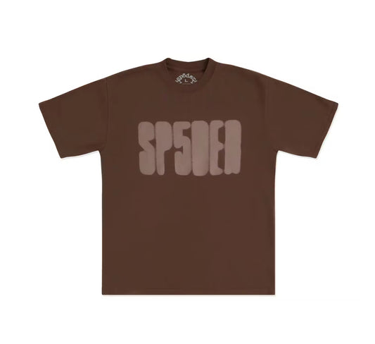Sp5der Focused Logo Tee Brown