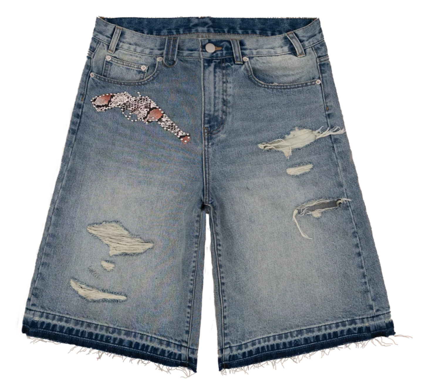 Bravest Studios Vintage Blue Pistol Jorts
