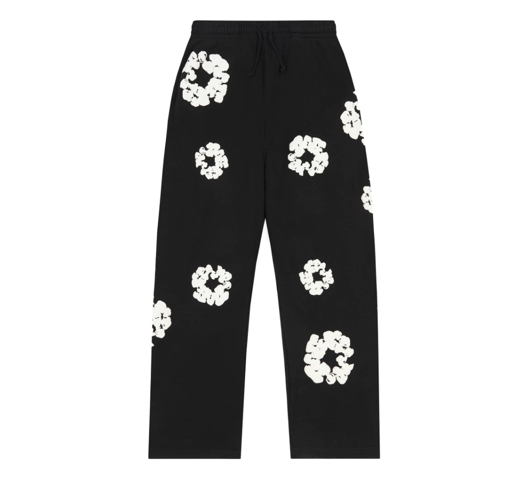 Denim Tears Cotton Wreath Baggy Sweatpants Black