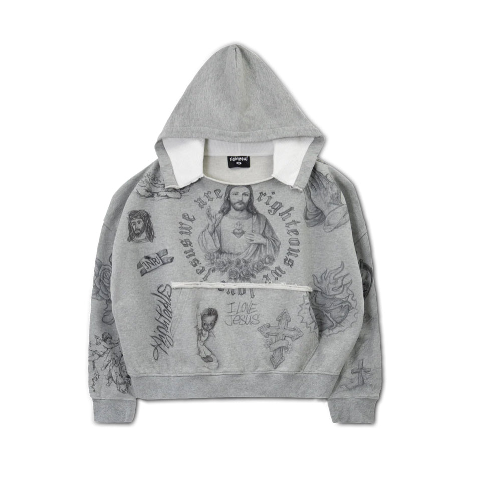 Righteous Risen Gods Favorite Distressed Hoodie