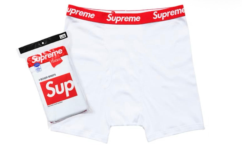 Supreme Hanes Boxer Briefs (1 pair) White