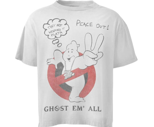 Triple 7 Ghost Em White Tee