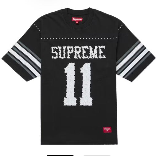 Supreme Studded S/S Football Top Black