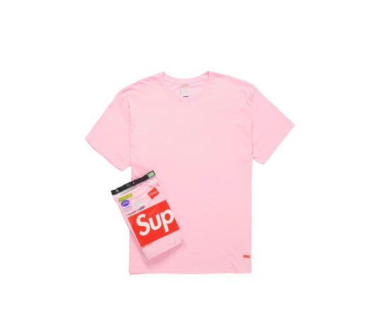 Supreme Hanes Tag less Tee 2 Pack Pink