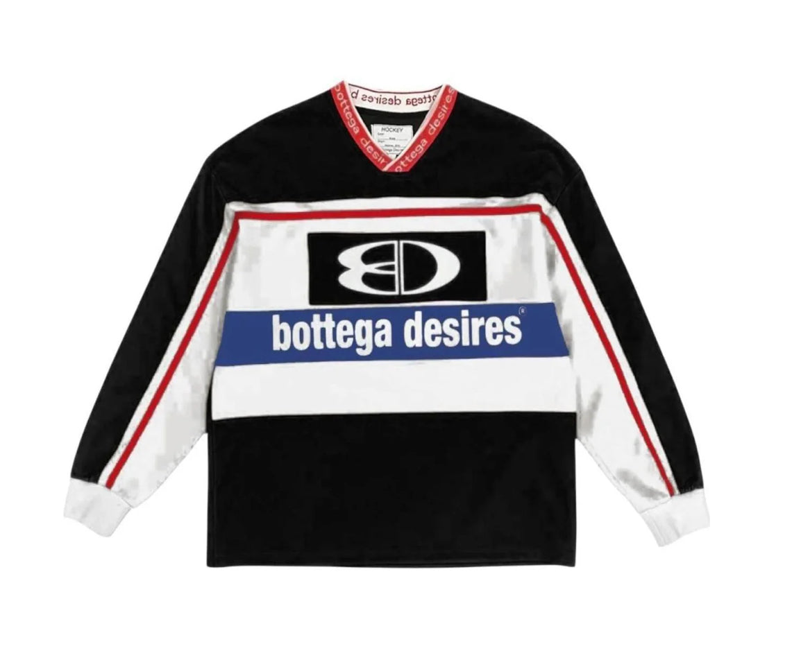 Bottega Desires Long Sleeve Hockey Jersey (Black)