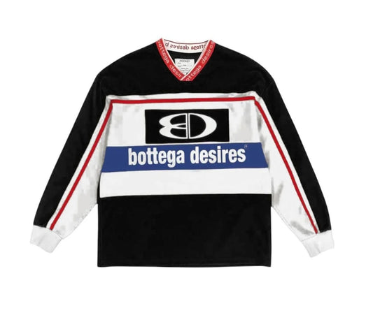 Bottega Desires Long Sleeve Hockey Jersey (Black)