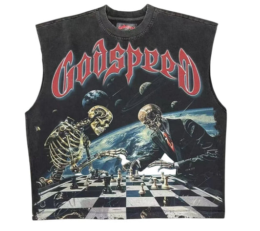 Godspeed Checkmate Black Wash Sleeveless