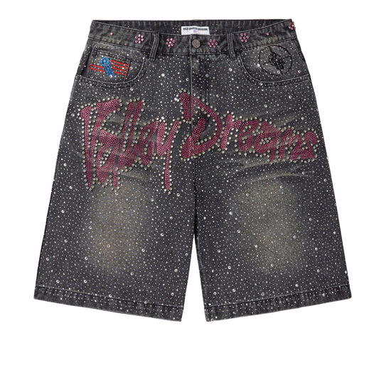 VALE Forever Iced Out Jorts (Black)