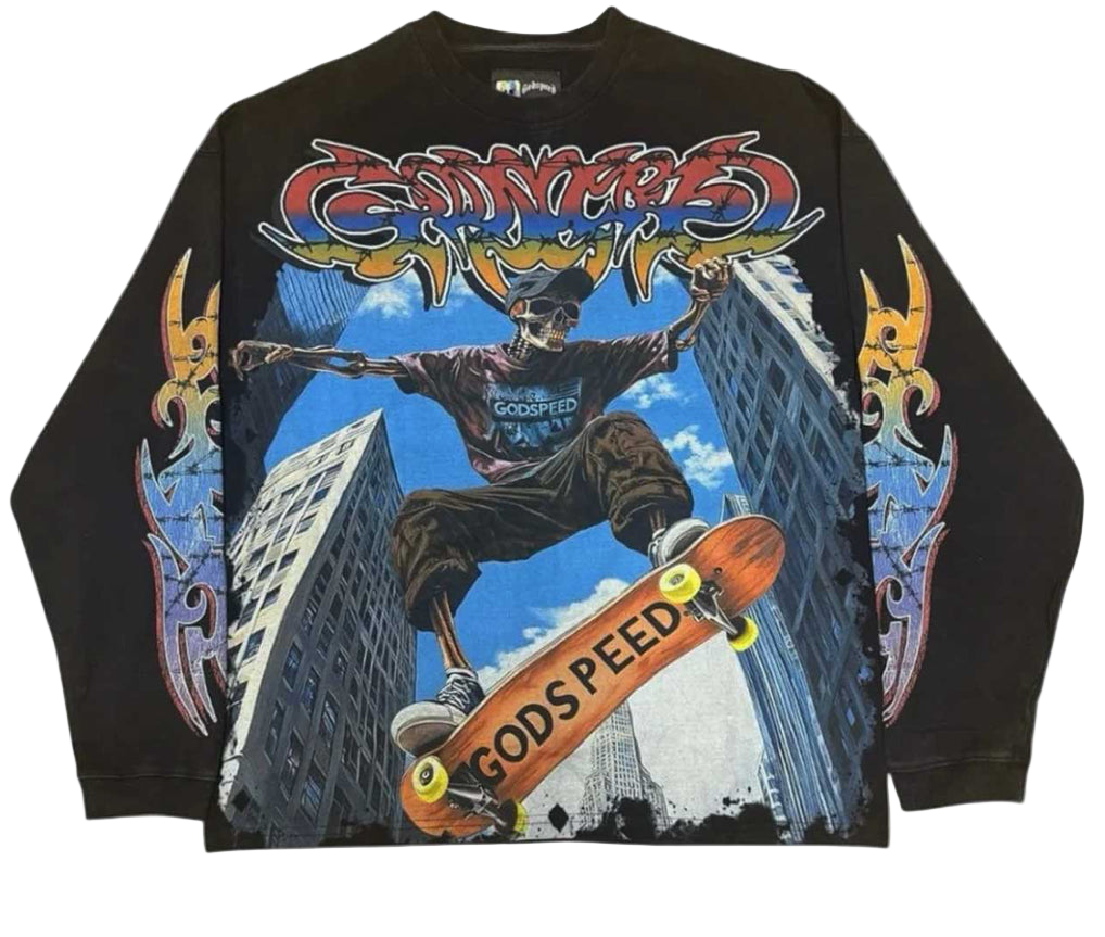 Godspeed Black Wash Ollie L/S Tee