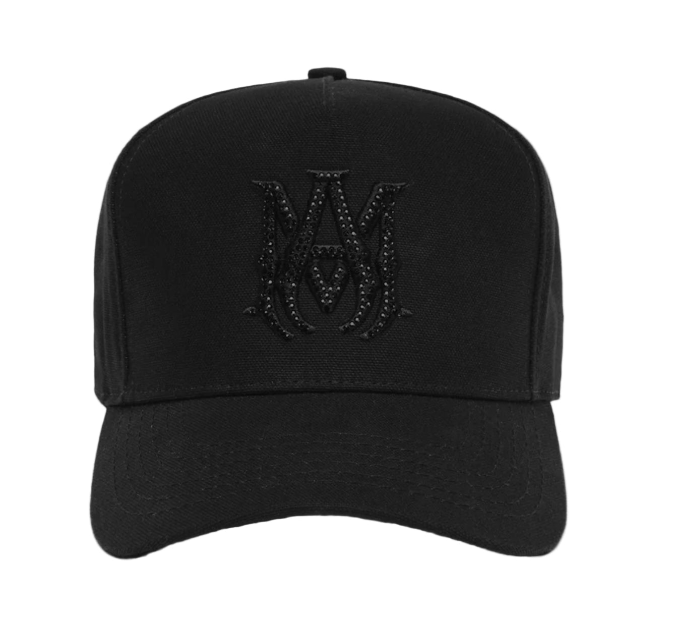 Amiri Ma Crystal Canvas Hat (Black/Black)