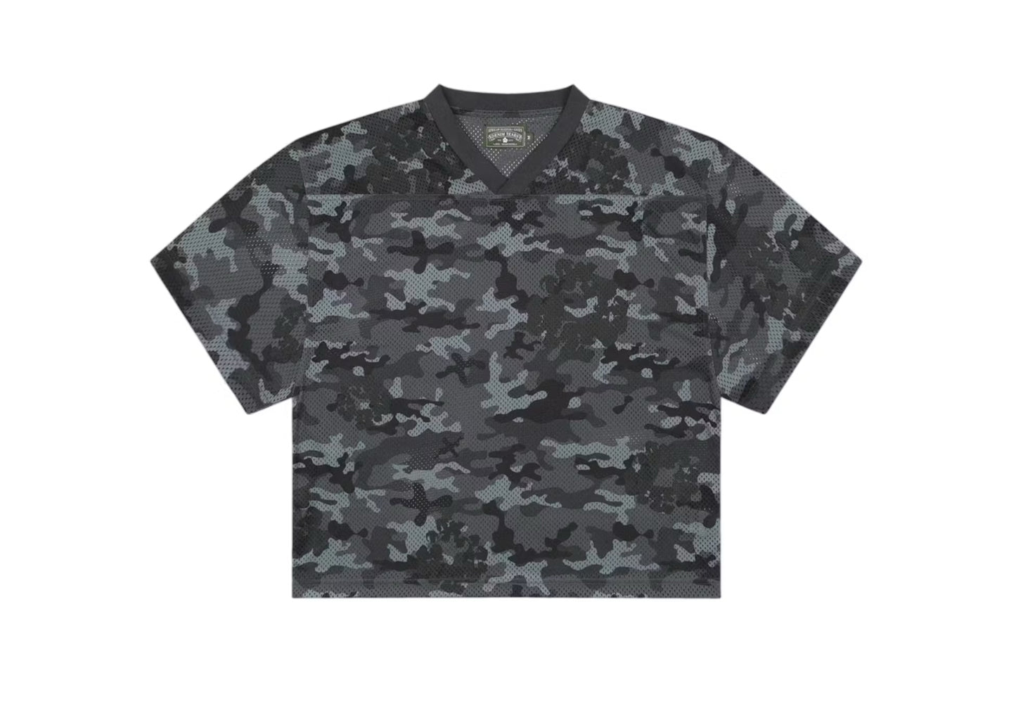 Denim Tears Camo Cotton Wreath Mesh Football Jersey (Black)