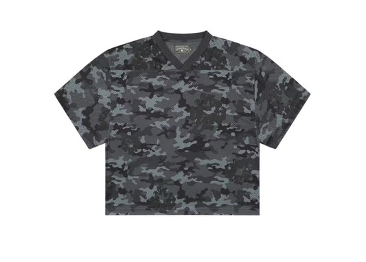 Denim Tears Camo Cotton Wreath Mesh Football Jersey (Black)