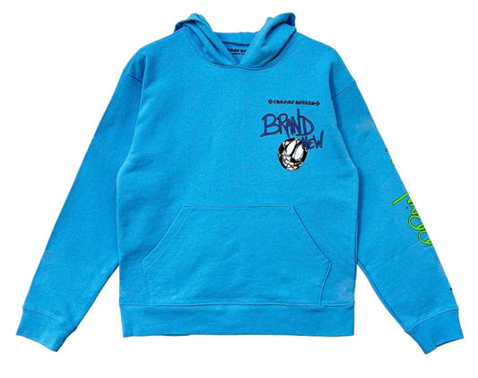 Chrome Hearts Blue Graphic Print Knit Cotton Pullover