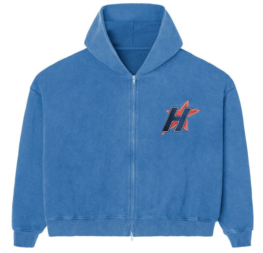 HMDD H-Star Blue Zip Up Hoodie