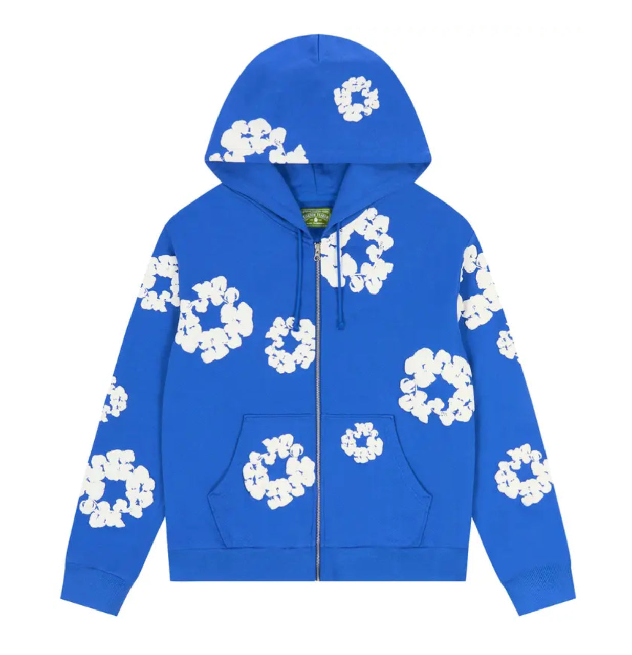 Denim Tears Cotton Wreath Zip Hoodie Blue