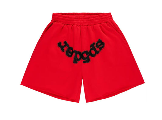 Sp5der OG Studded Sweatshort Red