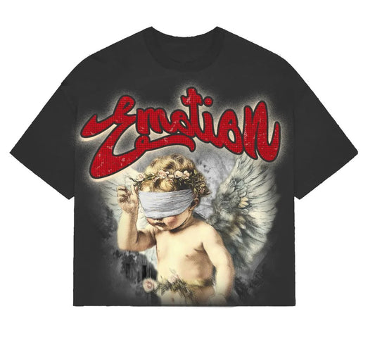 Mixed Emotions Cropped Blinded Grey Tee