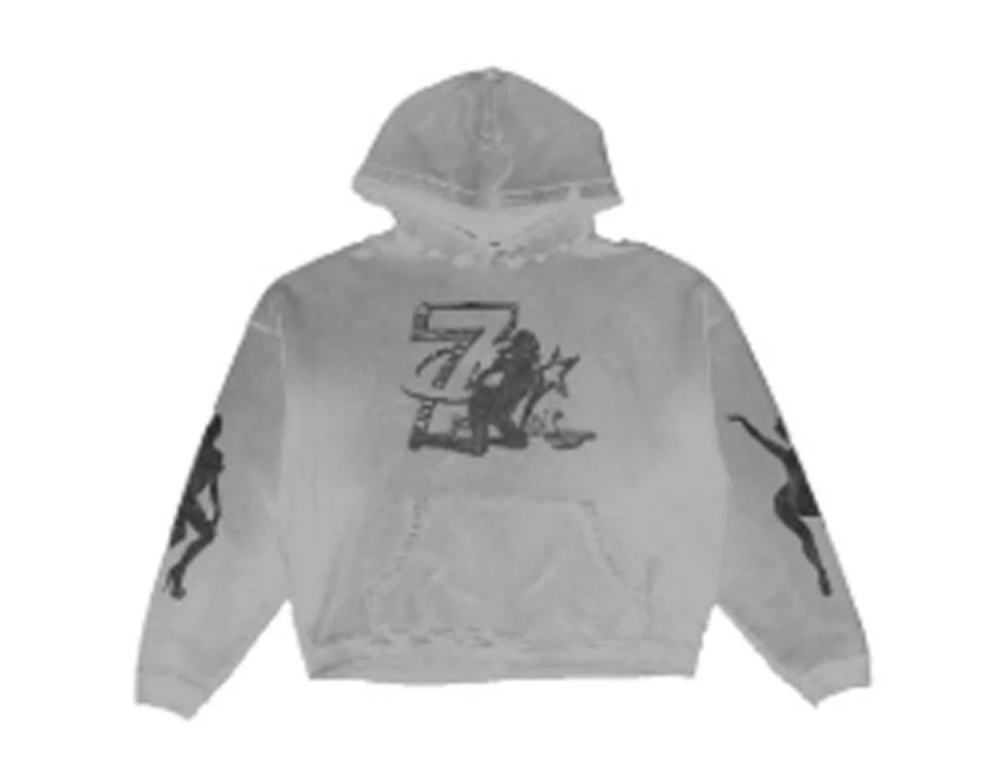 Triple 7 Trap Logo Hoodie Grey