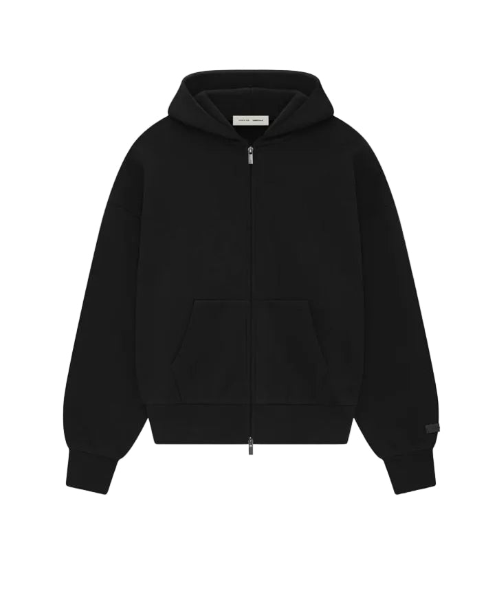 Essentials Fear of God Classic Full Zip-Up Hoodie Black