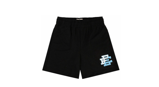 Eric Emanuel black Blue logo shorts