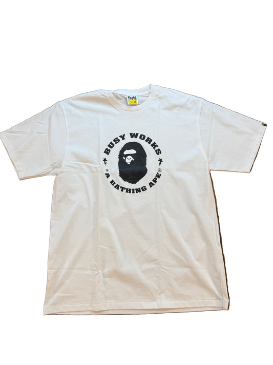Bape Busy Works Tee (White/Black)