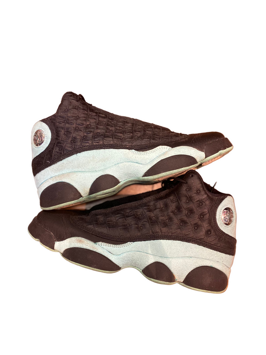 Preowned Jordan 13 Retro Black Island Green (GS)