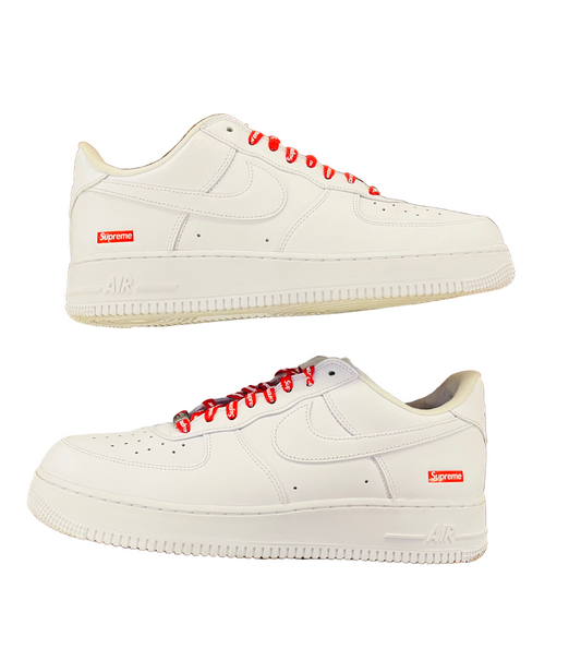 Preowned Nike Air Force 1 Low Supreme White Sz. 11