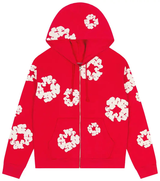 Pre-loved Denim Tears Cotton Wreath Zip Hoodie
