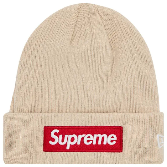 Supreme x New Era Box Logo Beanie 'Stone'