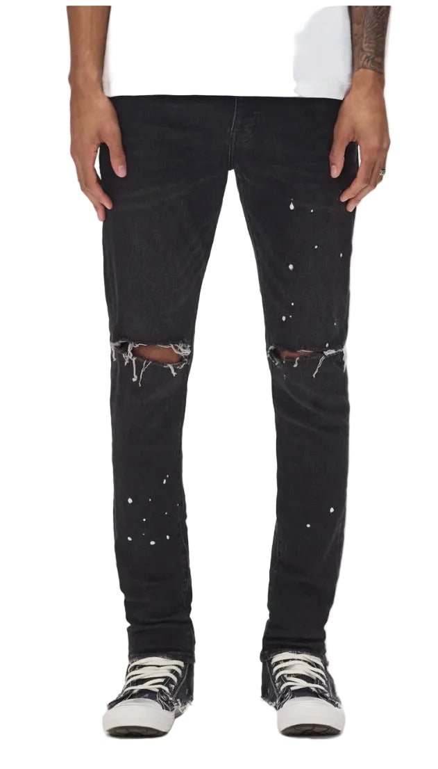 Purple Brand Jeans Black Overspray