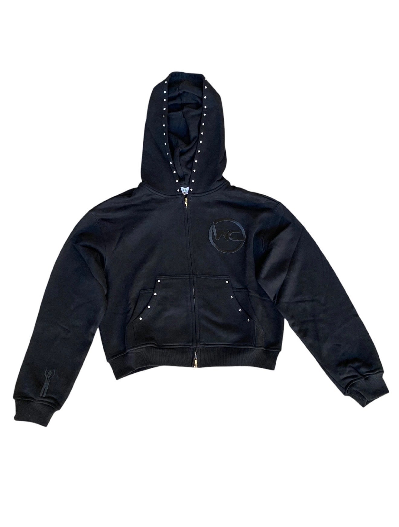 Winning Circle Double Pocket Black Zip Up