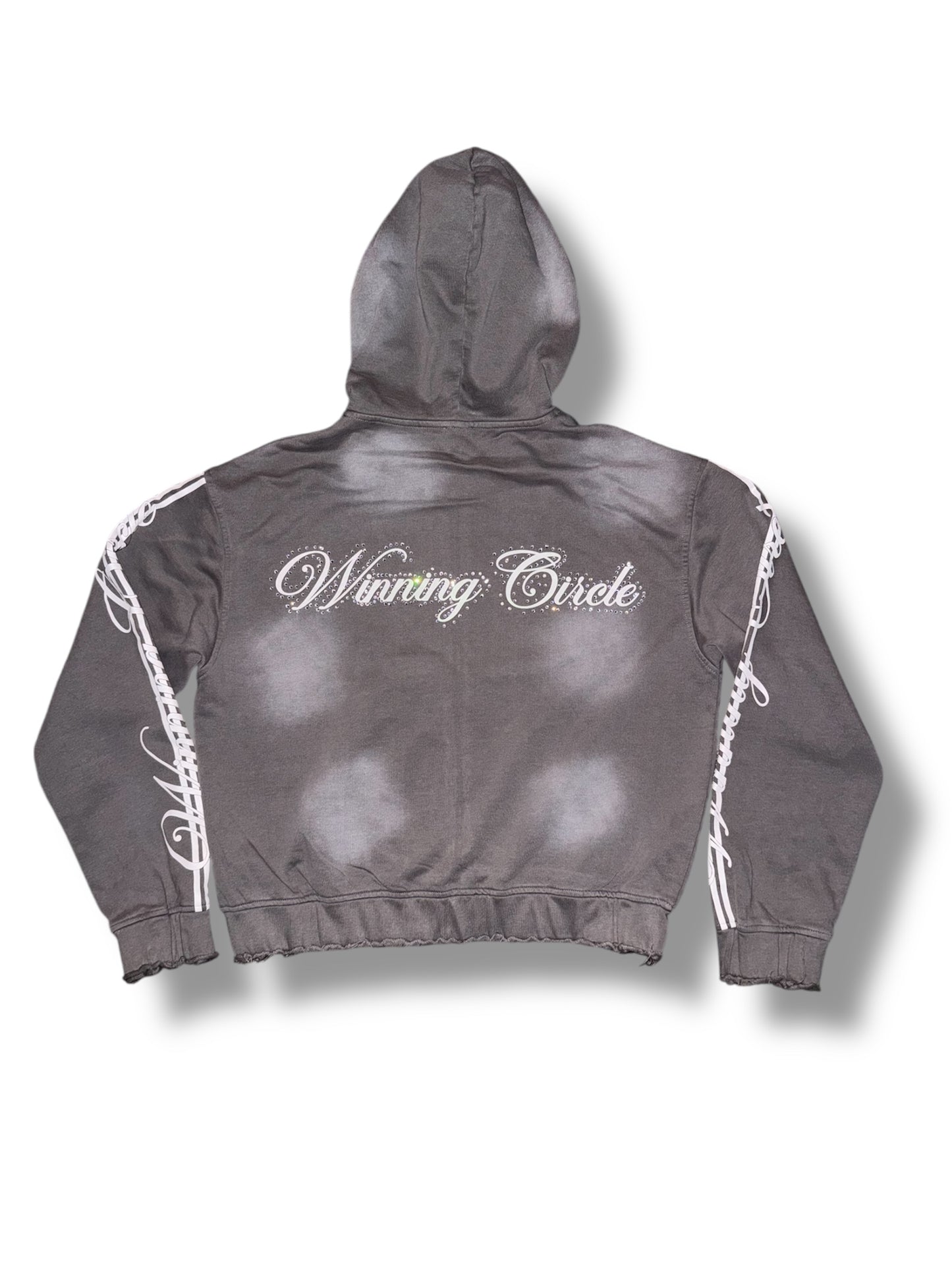 Winning Circle Grey Striped Sweatsuit Zip Up Hoodie