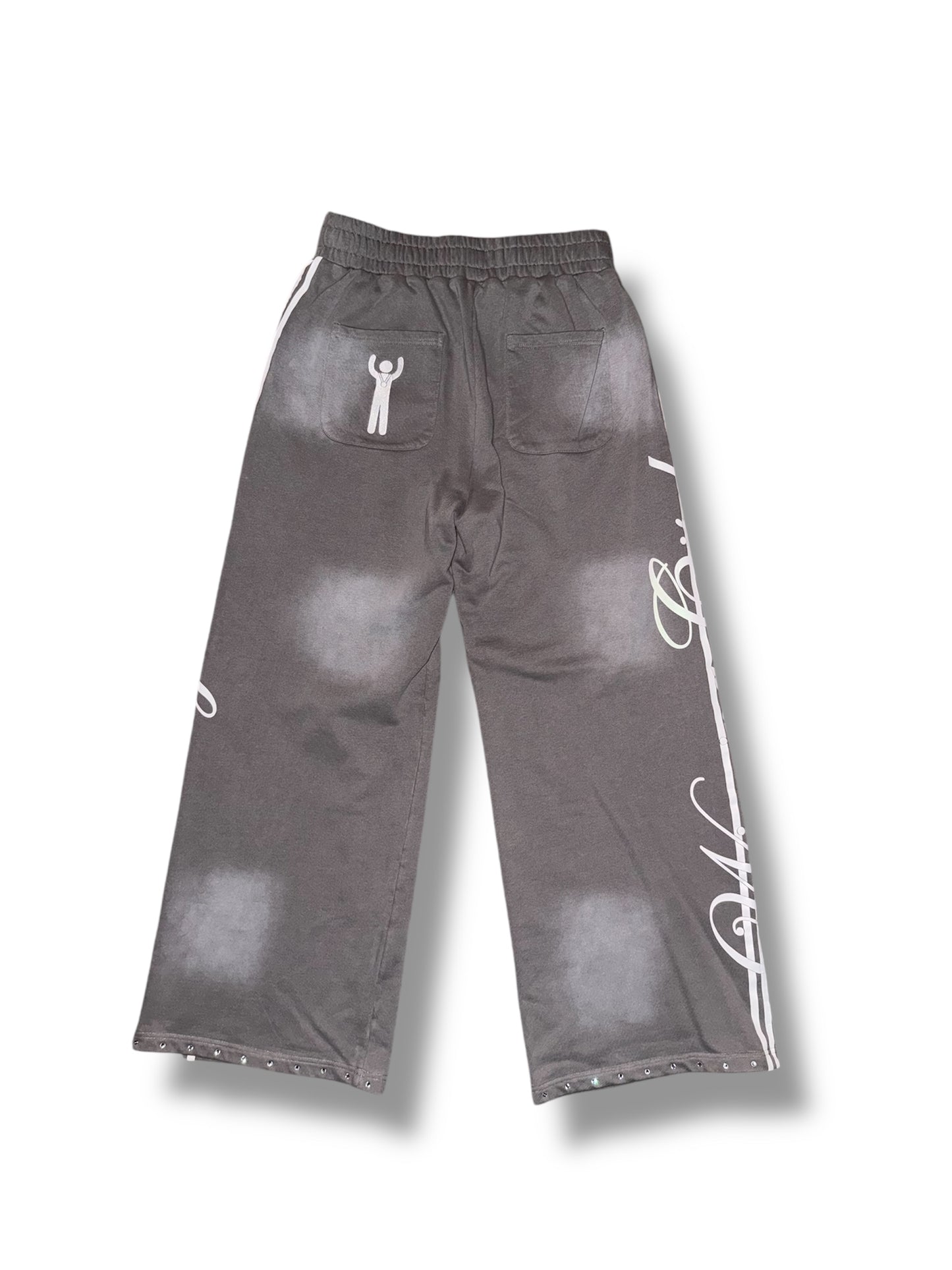 Winning Circle Grey Striped Sweatsuit Pants