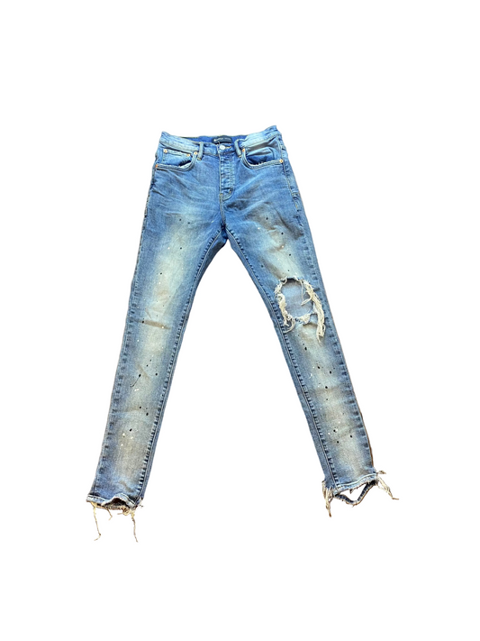 Pre-loved Purple Brand Jeans Indigo Destroy Paint