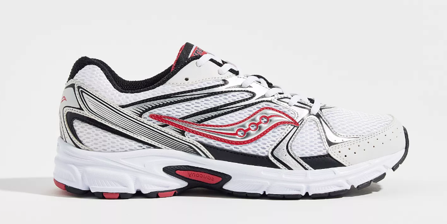 Saucony white sliver red