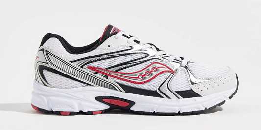 Saucony white sliver red