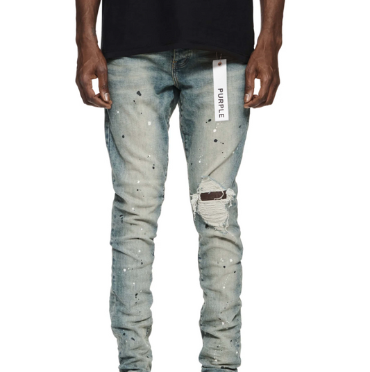 Purple Brand Indigo Destroy Paint Jeans