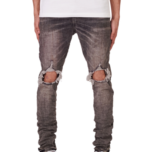 Purple Brand Jeans Grey Dirty Blowout