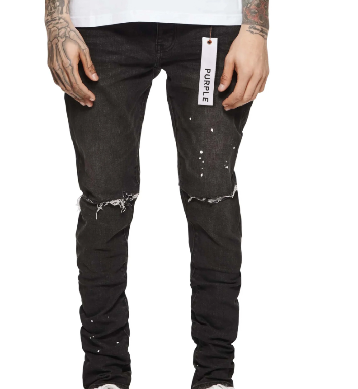 Purple Brand Jeans Black Overspray