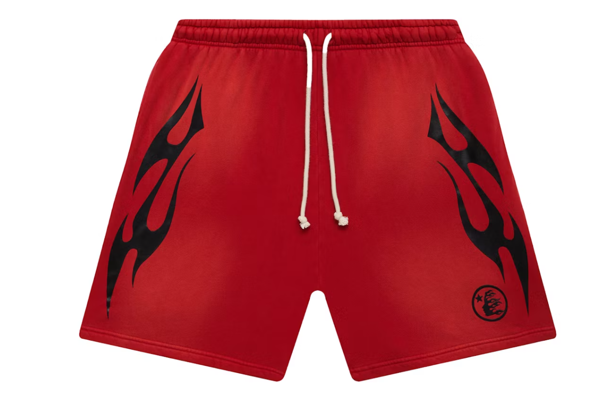 Hellstar Flame shorts Red/Black