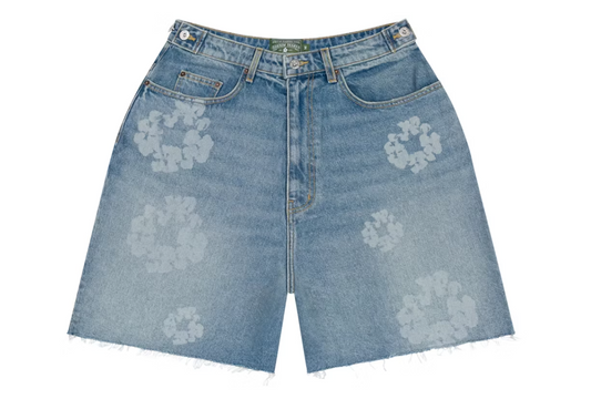 Denim Tears Laser Wreath Denim Shorts (Light Wash)