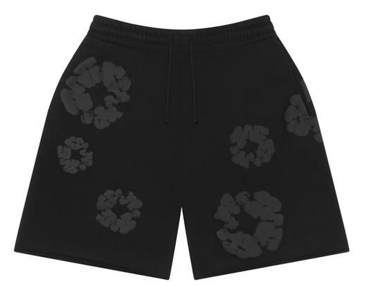 Denim Tears Mono Wreath Sweatshort (Black/Black)