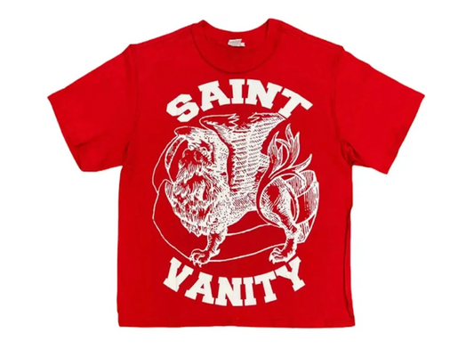 Saint Vanity Griffin T-Shirt Red/White