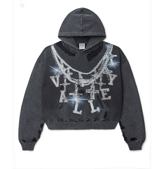 Vale Forever BLACK BIG CHAIN HOODIE