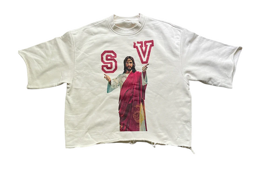 Saint Vanity Jesus Cropped Crewneck