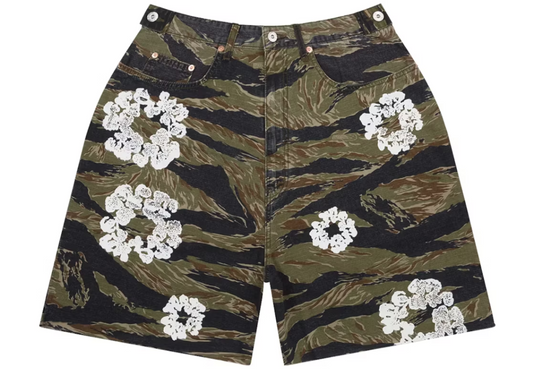 Denin Tears Mono Wreath Tiger Camo CW Shorts