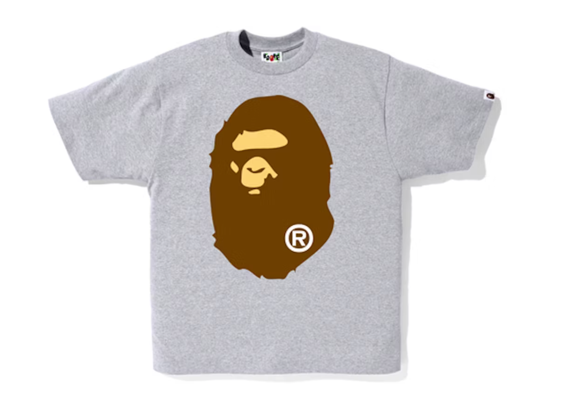 BAPE Big Ape Head Tee Gray