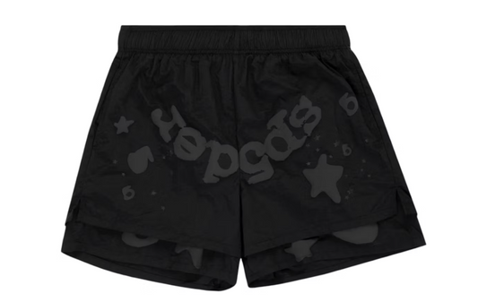 Sp5der Beluga Double Layer Shorts (Black)