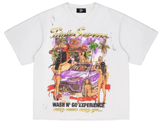 Triple 7 Wash & Go Tee (Cream)