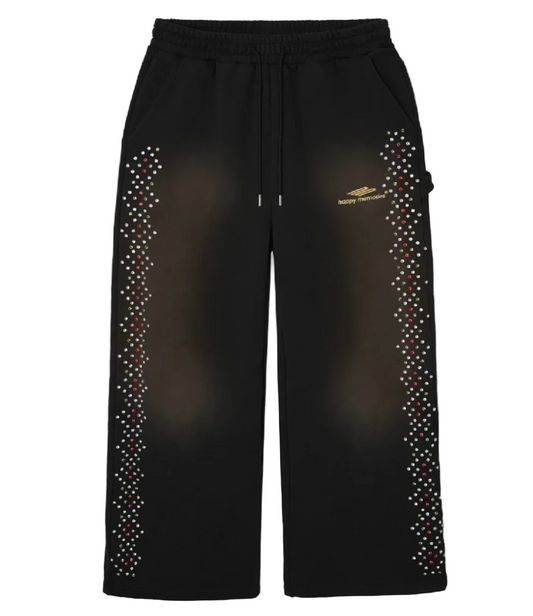 HMDD Crystal Sweatpants Washed Black